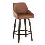 Hannah 26" Walnut and Camel Transitional Swivel Stools (Set of 2) 14 Hannah 26" Walnut and Camel Transitional Swivel Stools (Set of 2)