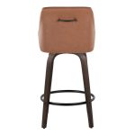 Hannah 26" Walnut and Camel Transitional Swivel Stools (Set of 2) 17 Hannah 26" Walnut and Camel Transitional Swivel Stools (Set of 2)