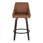 Hannah 26" Walnut and Camel Transitional Swivel Stools (Set of 2) 18 Hannah 26" Walnut and Camel Transitional Swivel Stools (Set of 2)