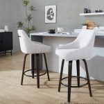 Hannah 26 Walnut and Grey Swivel Counter Stools (Set of 2) 12 Hannah 26 Walnut and Grey Swivel Counter Stools (Set of 2)