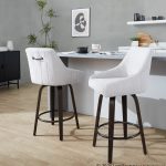 Hannah 26 Walnut and Grey Swivel Counter Stools (Set of 2) 11 Hannah 26 Walnut and Grey Swivel Counter Stools (Set of 2)