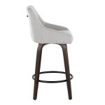 Hannah 26 Walnut and Grey Swivel Counter Stools (Set of 2) 15 Hannah 26 Walnut and Grey Swivel Counter Stools (Set of 2)