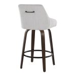 Hannah 26 Walnut and Grey Swivel Counter Stools (Set of 2) 16 Hannah 26 Walnut and Grey Swivel Counter Stools (Set of 2)