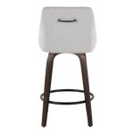 Hannah 26 Walnut and Grey Swivel Counter Stools (Set of 2) 17 Hannah 26 Walnut and Grey Swivel Counter Stools (Set of 2)