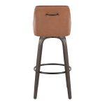 Hannah 30" Camel Faux Leather Swivel Barstools (Set of 2) 17 Hannah 30" Camel Faux Leather Swivel Barstools (Set of 2)