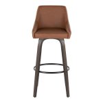 Hannah 30" Camel Faux Leather Swivel Barstools (Set of 2) 18 Hannah 30" Camel Faux Leather Swivel Barstools (Set of 2)