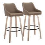 Hannah 30-Inch Brown Faux Leather Transitional Swivel Barstools (Set of 2) 13 Hannah 30-Inch Brown Faux Leather Transitional Swivel Barstools (Set of 2)