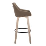 Hannah 30-Inch Brown Faux Leather Transitional Swivel Barstools (Set of 2) 15 Hannah 30-Inch Brown Faux Leather Transitional Swivel Barstools (Set of 2)