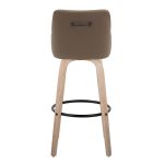 Hannah 30-Inch Brown Faux Leather Transitional Swivel Barstools (Set of 2) 17 Hannah 30-Inch Brown Faux Leather Transitional Swivel Barstools (Set of 2)