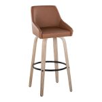 Hannah 30-Inch Camel Transitional Swivel Barstools (Set of 2) 17 Hannah 30-Inch Camel Transitional Swivel Barstools (Set of 2)