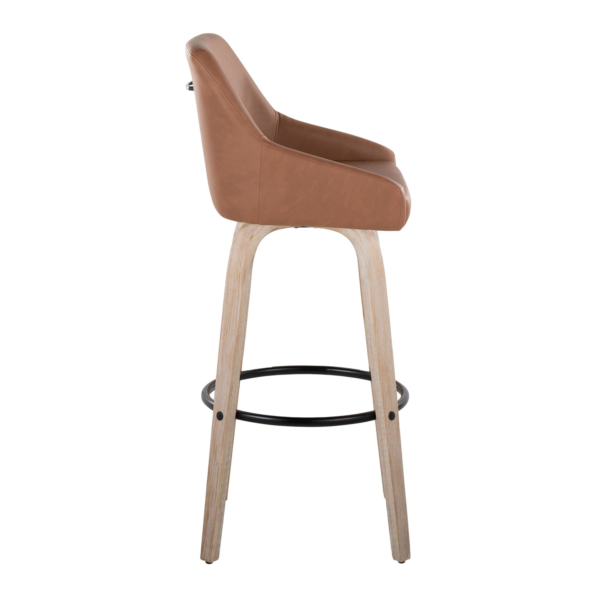 Hannah 30-Inch Camel Transitional Swivel Barstools (Set of 2) 7 Hannah 30-Inch Camel Transitional Swivel Barstools (Set of 2) - Image 7