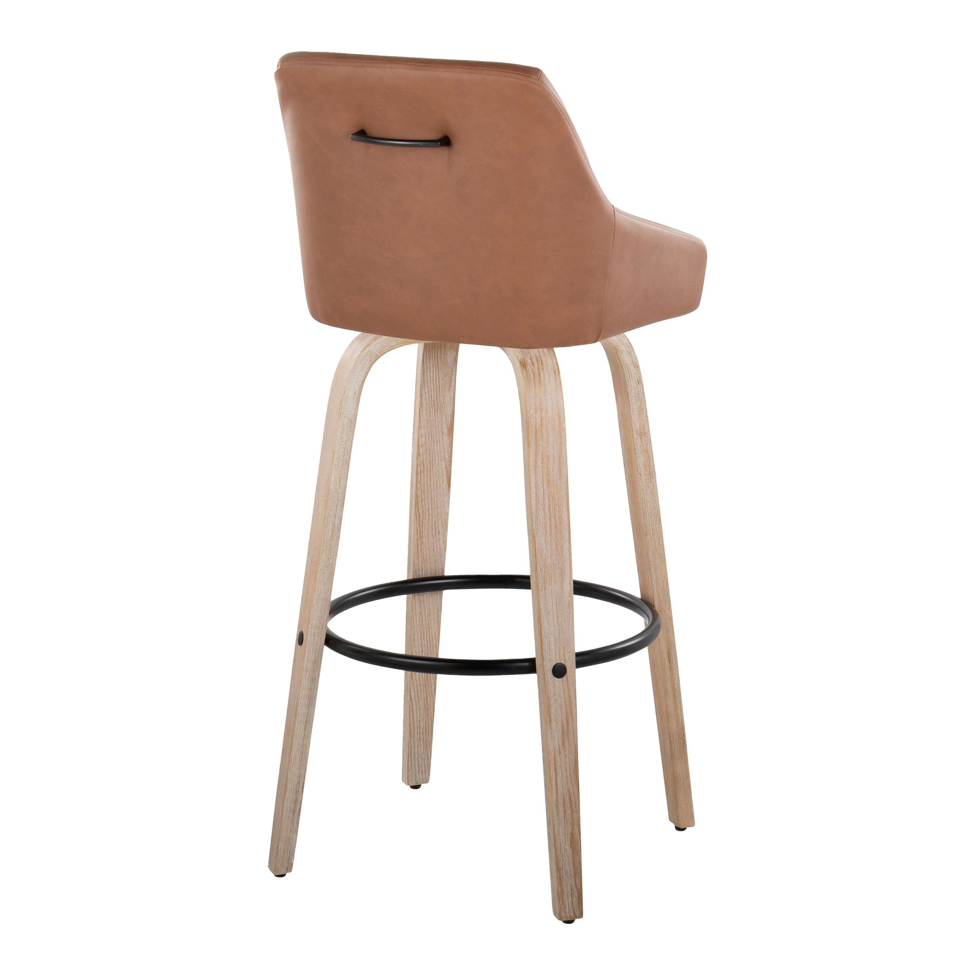 Hannah 30-Inch Camel Transitional Swivel Barstools (Set of 2) 8 Hannah 30-Inch Camel Transitional Swivel Barstools (Set of 2) - Image 8