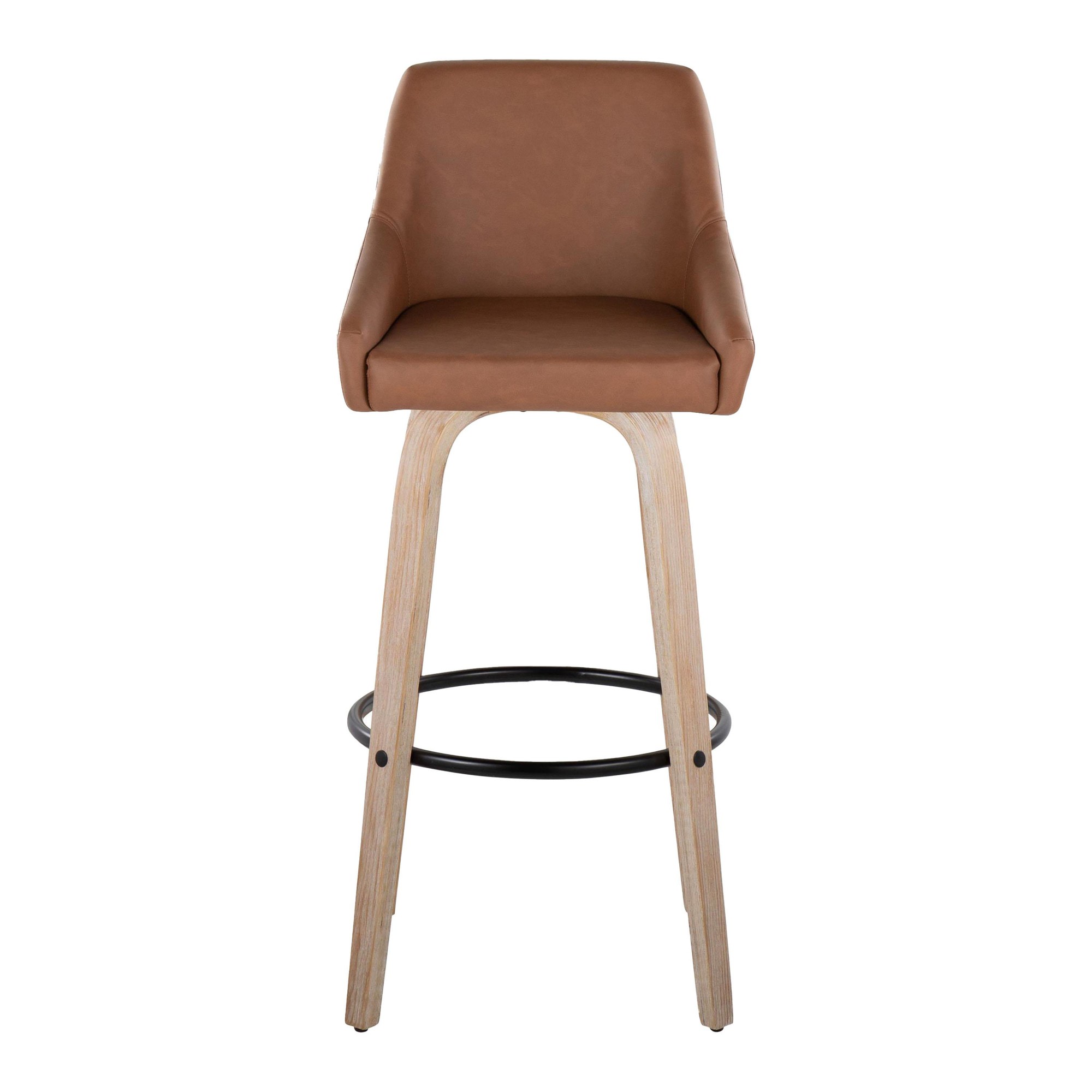 Hannah 30-Inch Camel Transitional Swivel Barstools (Set of 2) 10 Hannah 30-Inch Camel Transitional Swivel Barstools (Set of 2) - Image 10