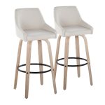 Hannah 30-Inch Transitional Cream Swivel Barstools (Set of 2) 16 Hannah 30-Inch Transitional Cream Swivel Barstools (Set of 2)