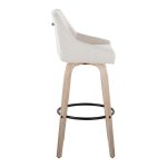 Hannah 30-Inch Transitional Cream Swivel Barstools (Set of 2) 18 Hannah 30-Inch Transitional Cream Swivel Barstools (Set of 2)