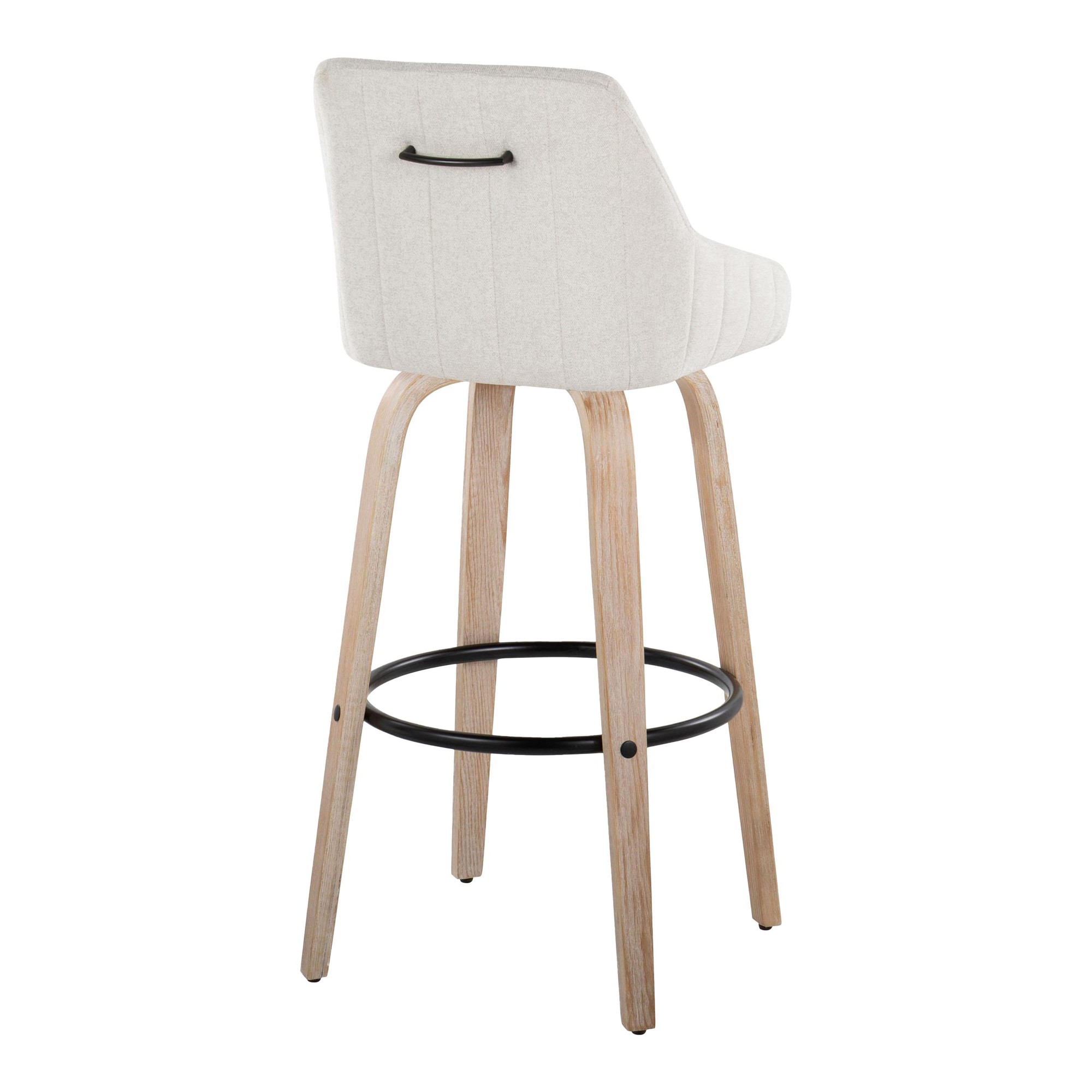 Hannah 30-Inch Transitional Cream Swivel Barstools (Set of 2) 8 Hannah 30-Inch Transitional Cream Swivel Barstools (Set of 2) - Image 8