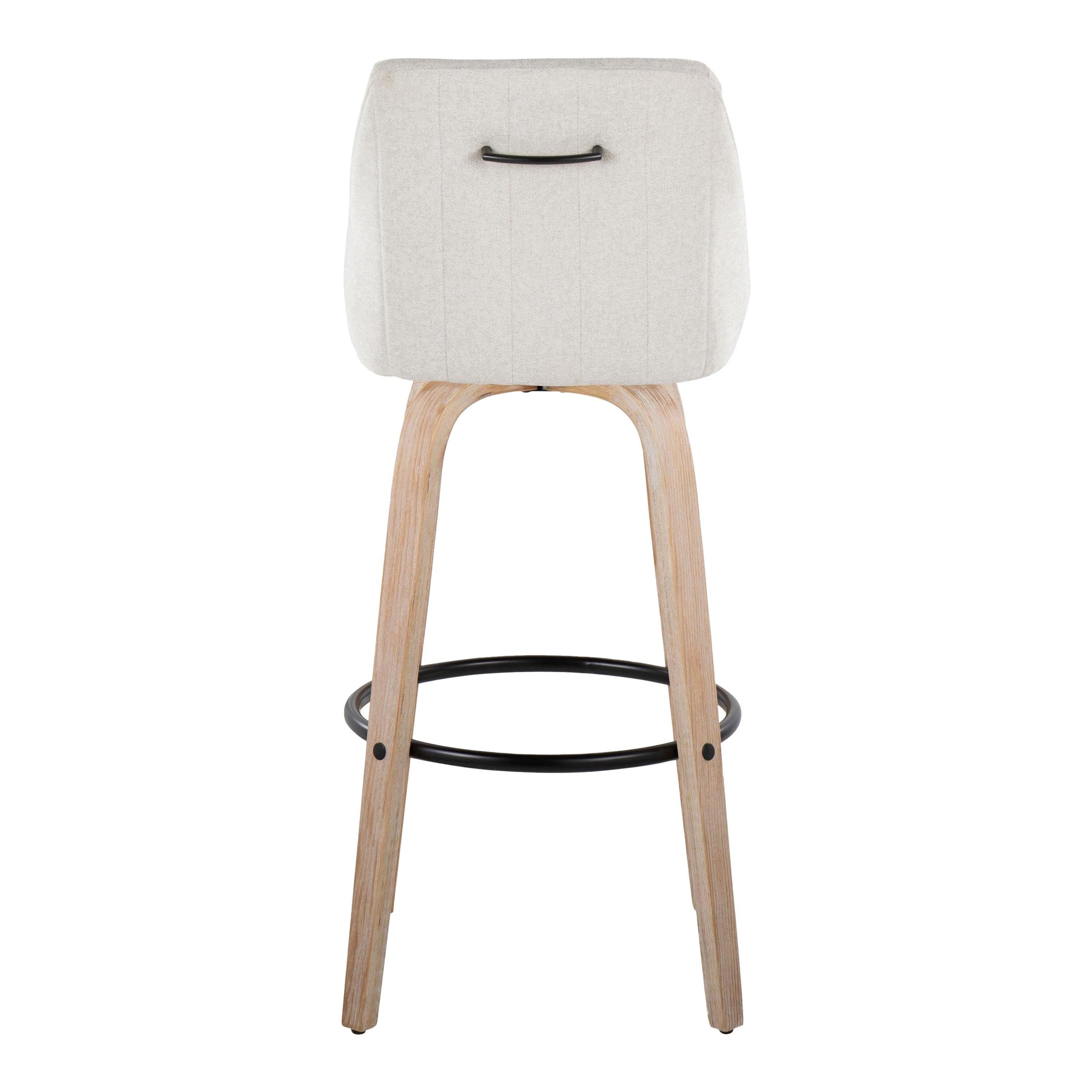 Hannah 30-Inch Transitional Cream Swivel Barstools (Set of 2) 9 Hannah 30-Inch Transitional Cream Swivel Barstools (Set of 2) - Image 9