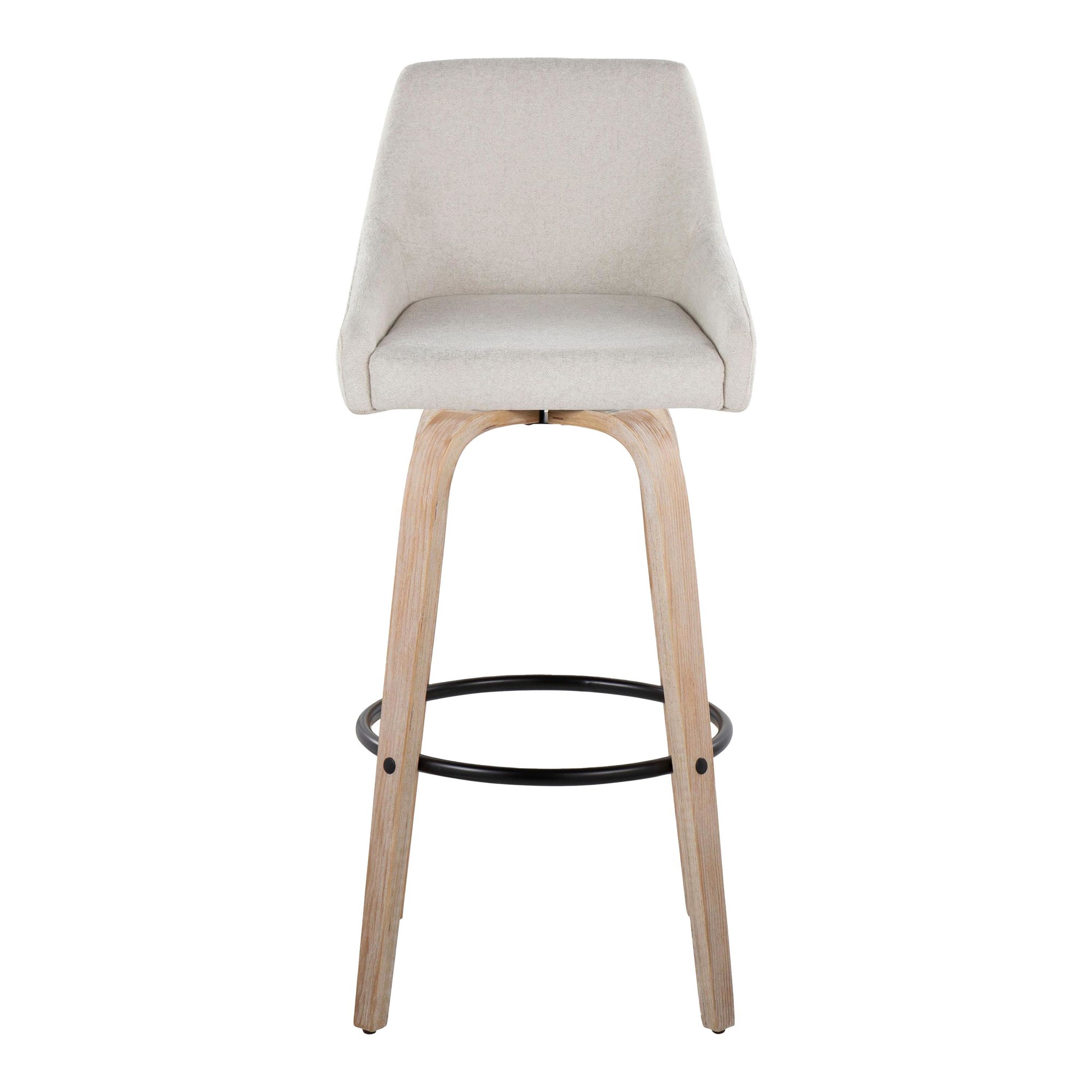 Hannah 30-Inch Transitional Cream Swivel Barstools (Set of 2) 10 Hannah 30-Inch Transitional Cream Swivel Barstools (Set of 2) - Image 10