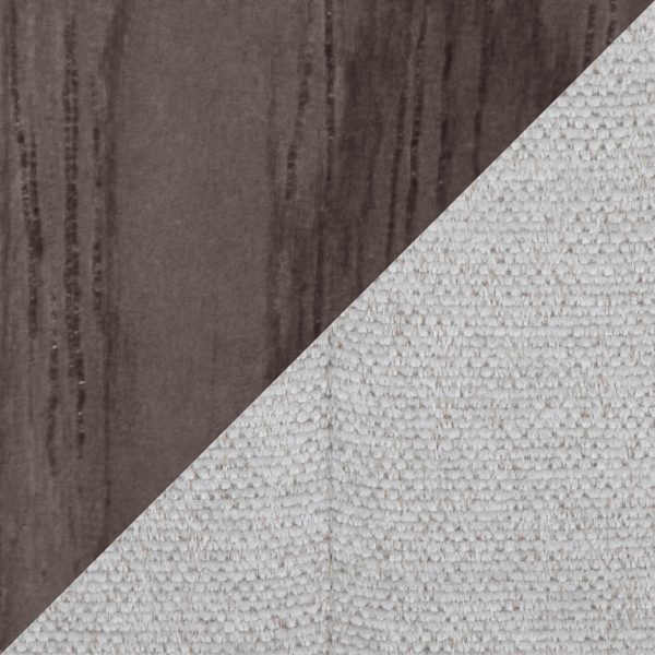 Hannah 30 Inch Walnut Glazed Wood Grey Fabric Barstools Set of 2 9