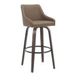 Hannah 30" Transitional Walnut and Brown Swivel Barstools (Set of 2) 14 Hannah 30" Transitional Walnut and Brown Swivel Barstools (Set of 2)