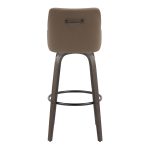 Hannah 30" Transitional Walnut and Brown Swivel Barstools (Set of 2) 17 Hannah 30" Transitional Walnut and Brown Swivel Barstools (Set of 2)