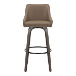 Hannah 30" Transitional Walnut and Brown Swivel Barstools (Set of 2) 18 Hannah 30" Transitional Walnut and Brown Swivel Barstools (Set of 2)