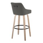 Hannah 30 Whitewashed Wood Grey Faux Leather Swivel Barstool (Set of 2) 16 Hannah 30 Whitewashed Wood Grey Faux Leather Swivel Barstool (Set of 2)