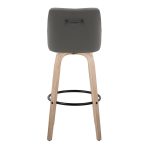 Hannah 30 Whitewashed Wood Grey Faux Leather Swivel Barstool (Set of 2) 17 Hannah 30 Whitewashed Wood Grey Faux Leather Swivel Barstool (Set of 2)