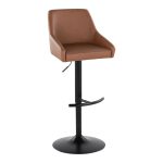 Hannah Black Metal Camel Faux Leather Swivel Barstools (Set of 2) 13 Hannah Black Metal Camel Faux Leather Swivel Barstools (Set of 2)