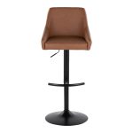 Hannah Black Metal Camel Faux Leather Swivel Barstools (Set of 2) 17 Hannah Black Metal Camel Faux Leather Swivel Barstools (Set of 2)