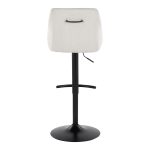Hannah Cream Transitional Swivel Barstools Black Metal (Set of 2) 16 Hannah Cream Transitional Swivel Barstools Black Metal (Set of 2)