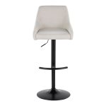 Hannah Cream Transitional Swivel Barstools Black Metal (Set of 2) 17 Hannah Cream Transitional Swivel Barstools Black Metal (Set of 2)