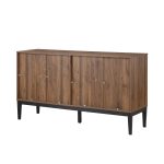 Hargapas Black Herringbone 4 Door Modern Sideboard Storage Cabinet 10 Hargapas Black Herringbone 4 Door Modern Sideboard Storage Cabinet
