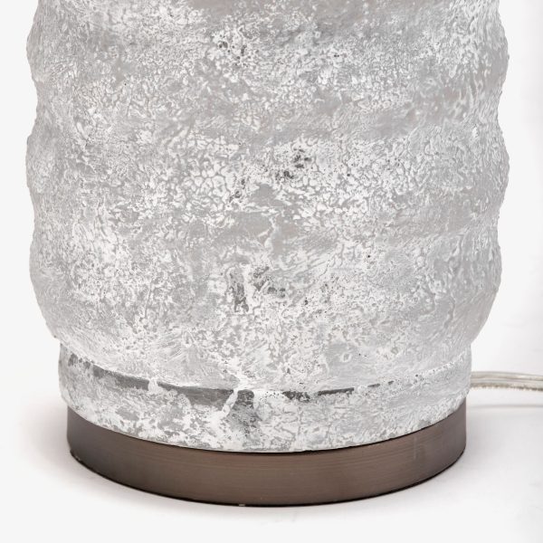 Harlan 30.5H Beige Toned Fabric Shade Gray Concrete Base Table Lamp 7