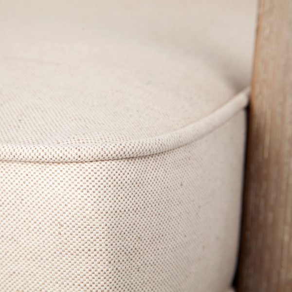 Harman II Off White Fabric Seat w Wood Frame Accent Chair 8