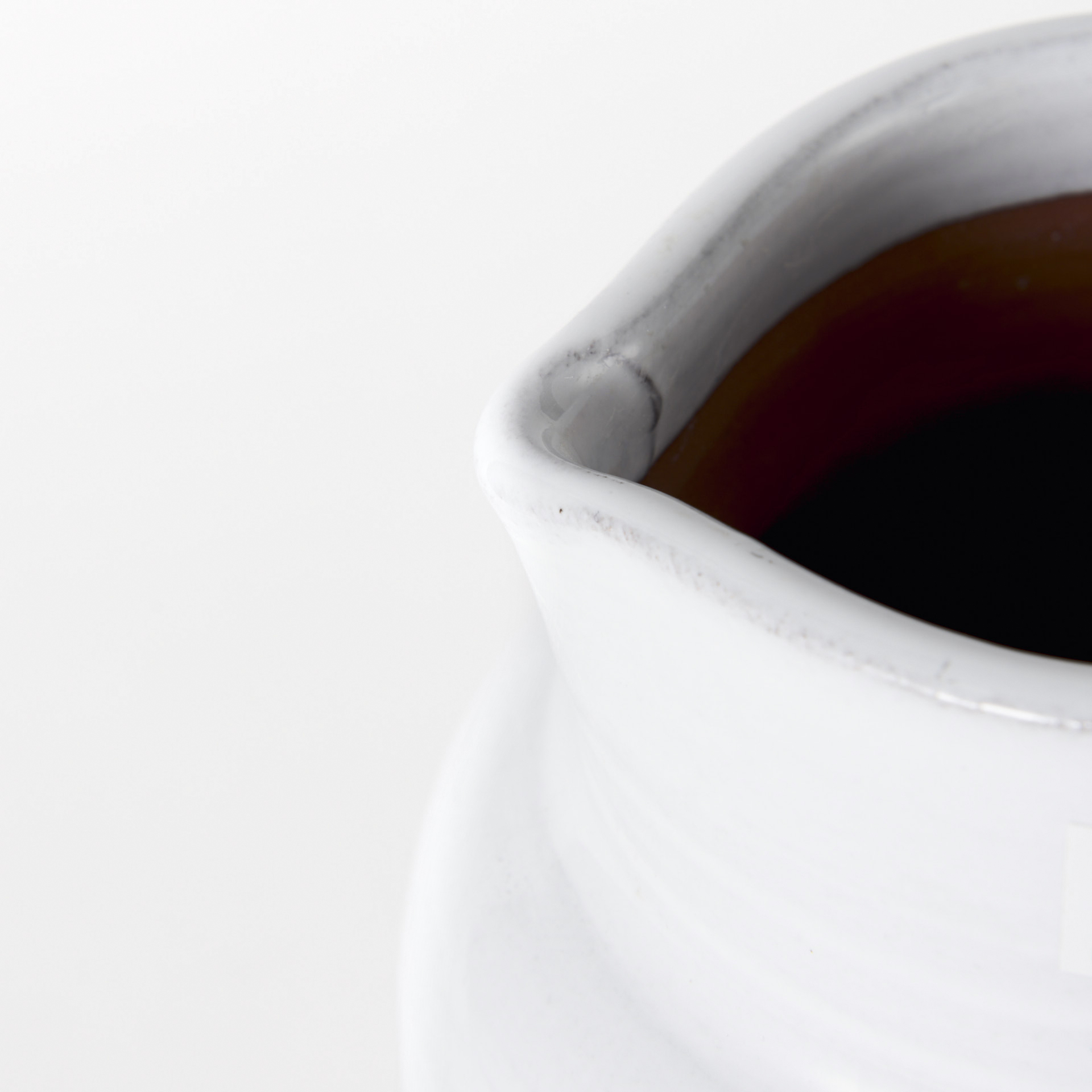 Harmon II Large White w/ Charcoal Stripes Ceramic Jug 7 Harmon II Large White w/ Charcoal Stripes Ceramic Jug - Image 7