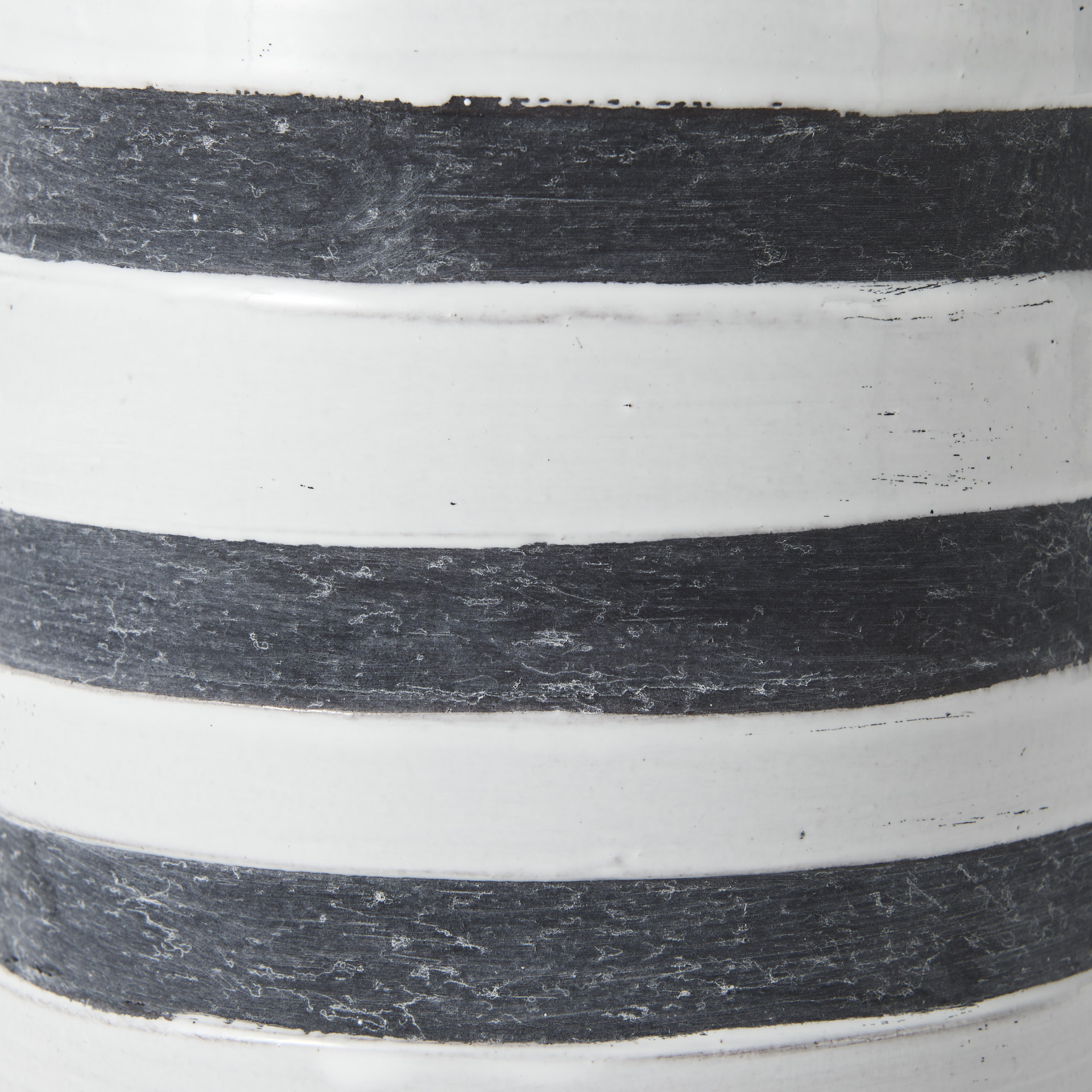 Harmon II Large White w/ Charcoal Stripes Ceramic Jug 9 Harmon II Large White w/ Charcoal Stripes Ceramic Jug - Image 9