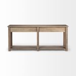 Harrelson III 72L x 18W Brown Wood 4 Drawer Console Table