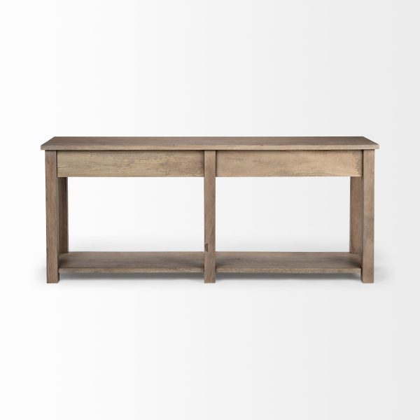 Harrelson III 72L x 18W Brown Wood 4 Drawer Console Table 4