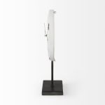 Harriet White/Bronze Metal Table Clock