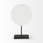 Harriet White/Bronze Metal Table Clock