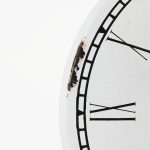 Harriet White/Bronze Metal Table Clock
