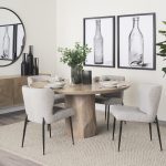 Hartt Dining Chair W/ Matte Black Metal Frame and Gray Fabric