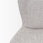 Hartt Dining Chair W/ Matte Black Metal Frame and Gray Fabric