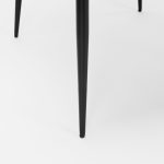 Hartt Dining Chair W/ Matte Black Metal Frame and Gray Fabric