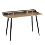 Harvey Contemporary Black Steel and Wood Desk 11 Harvey Contemporary Black Steel and Wood Desk