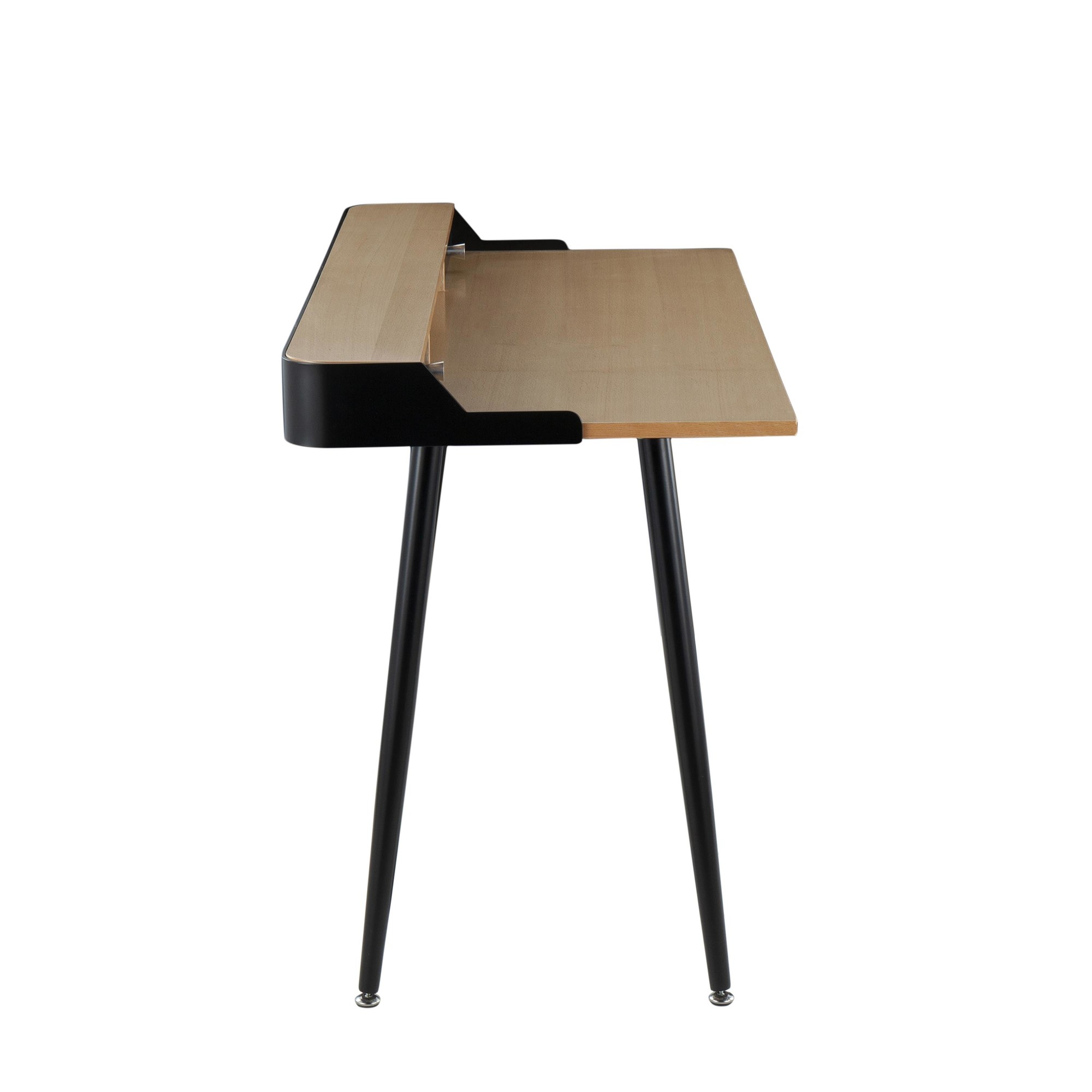 Harvey Contemporary Black Steel and Wood Desk 3 Harvey Contemporary Black Steel and Wood Desk - Image 3