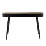 Harvey Contemporary Black Steel and Wood Desk 14 Harvey Contemporary Black Steel and Wood Desk