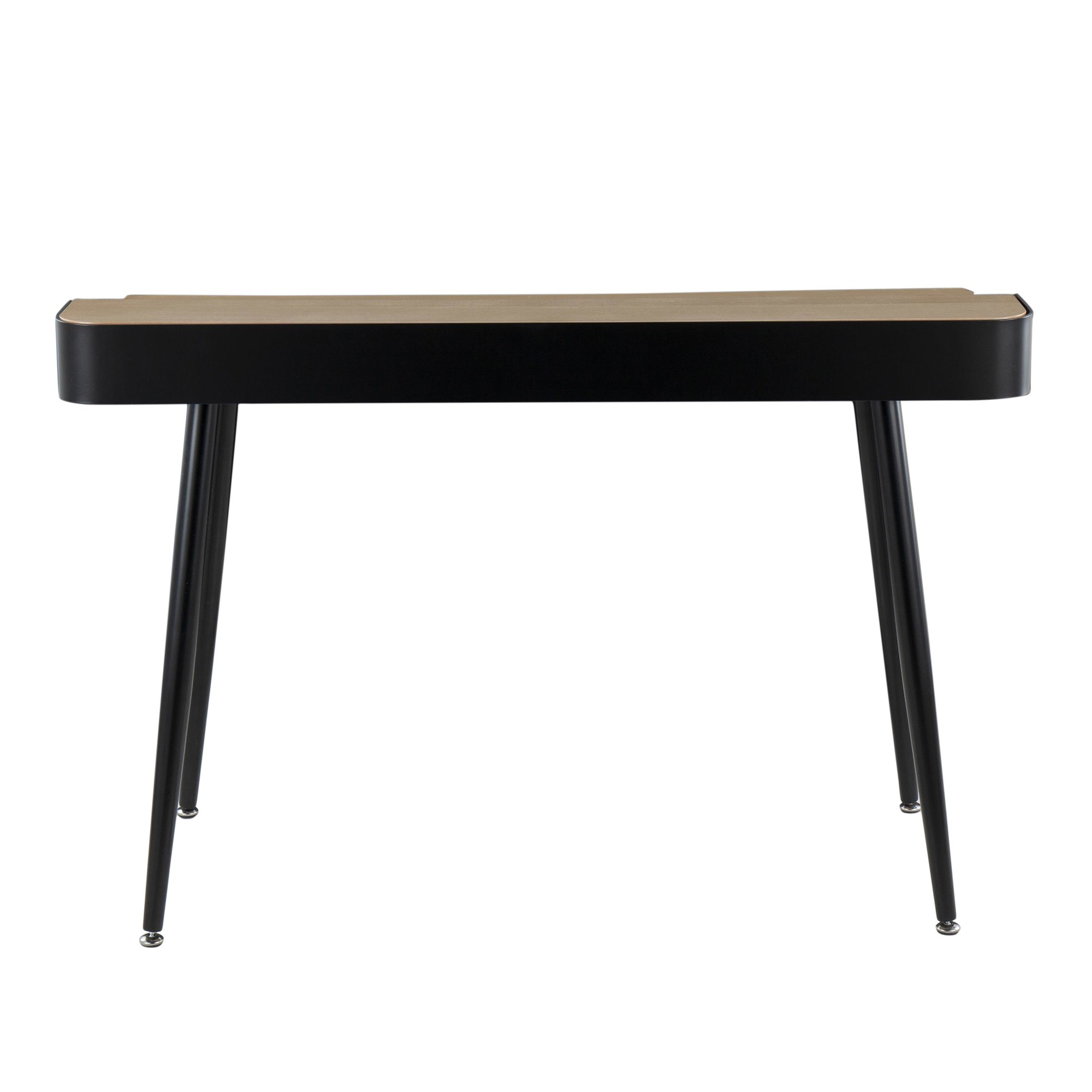 Harvey Contemporary Black Steel and Wood Desk 5 Harvey Contemporary Black Steel and Wood Desk - Image 5