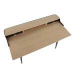 Harvey Contemporary Black Steel and Wood Desk 16 Harvey Contemporary Black Steel and Wood Desk